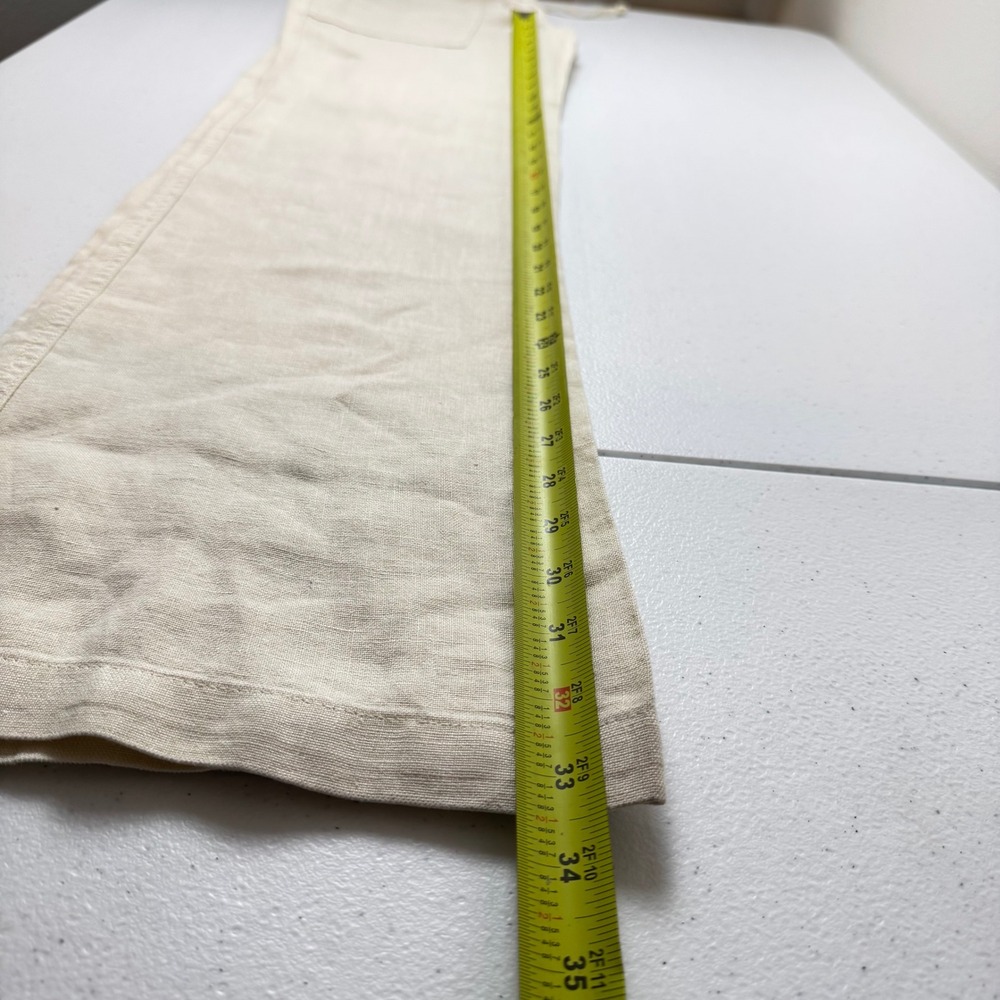 Sanctuary Anthropologie Linen Pants Beige Wide Leg Drawstring XS Summer Resort - Picture 4 of 9